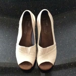 Toms Peep Toe Wedge